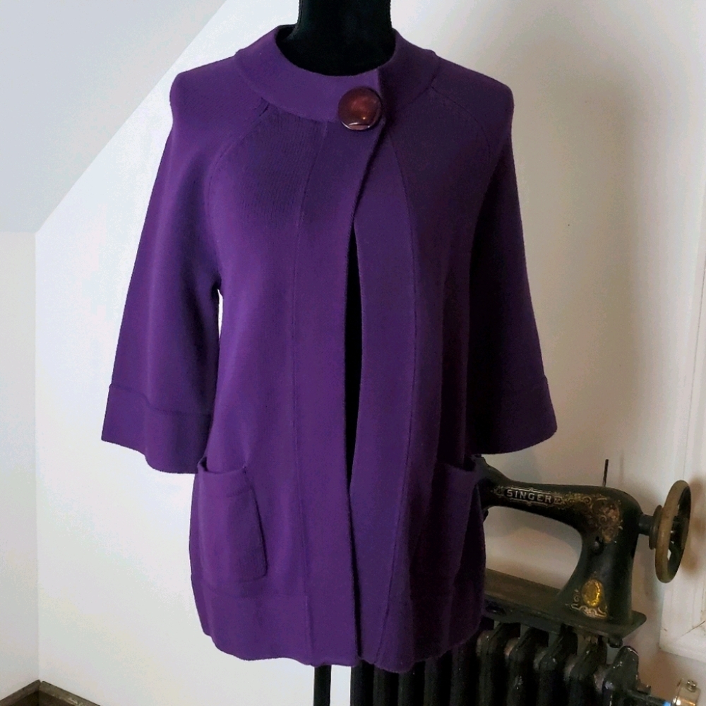 Deane and White Purple Open Cardigan
